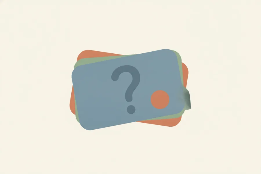 All Tests - a fanned stack of rounded cards with a question mark on the top one