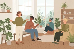 Illustration representing the four classical temperament types